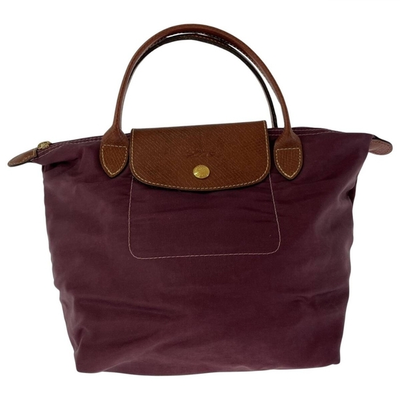 Longchamp Burgundy Tote Bag With Leather Trimming - Picture 1 of 1
